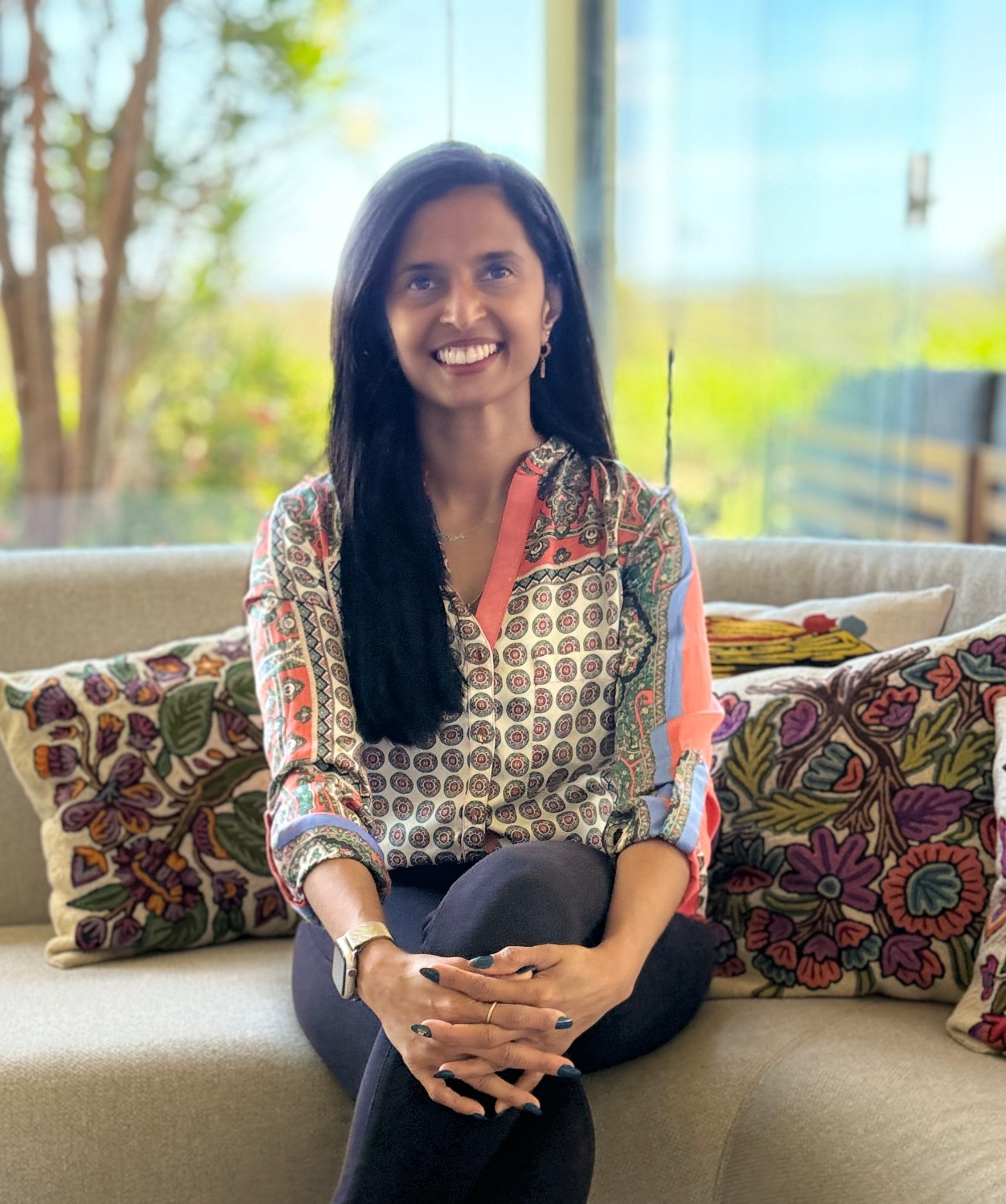 Woman finding inner peace and balance